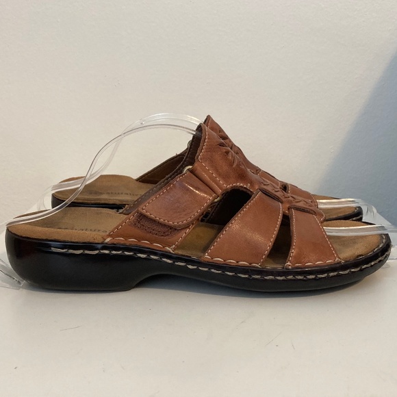 Naturalizer Tribal Tan Leather Slip On Sandals 8M - Picture 4 of 14